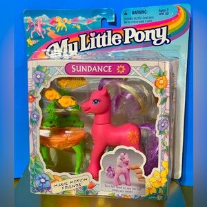 MY LITTLE PONY G2 VTG 1997 MAGIC MOTION FRIENDS SUNDANCE PONY & ACCESSORIES